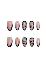 Clarice Pink Butterfly Nails