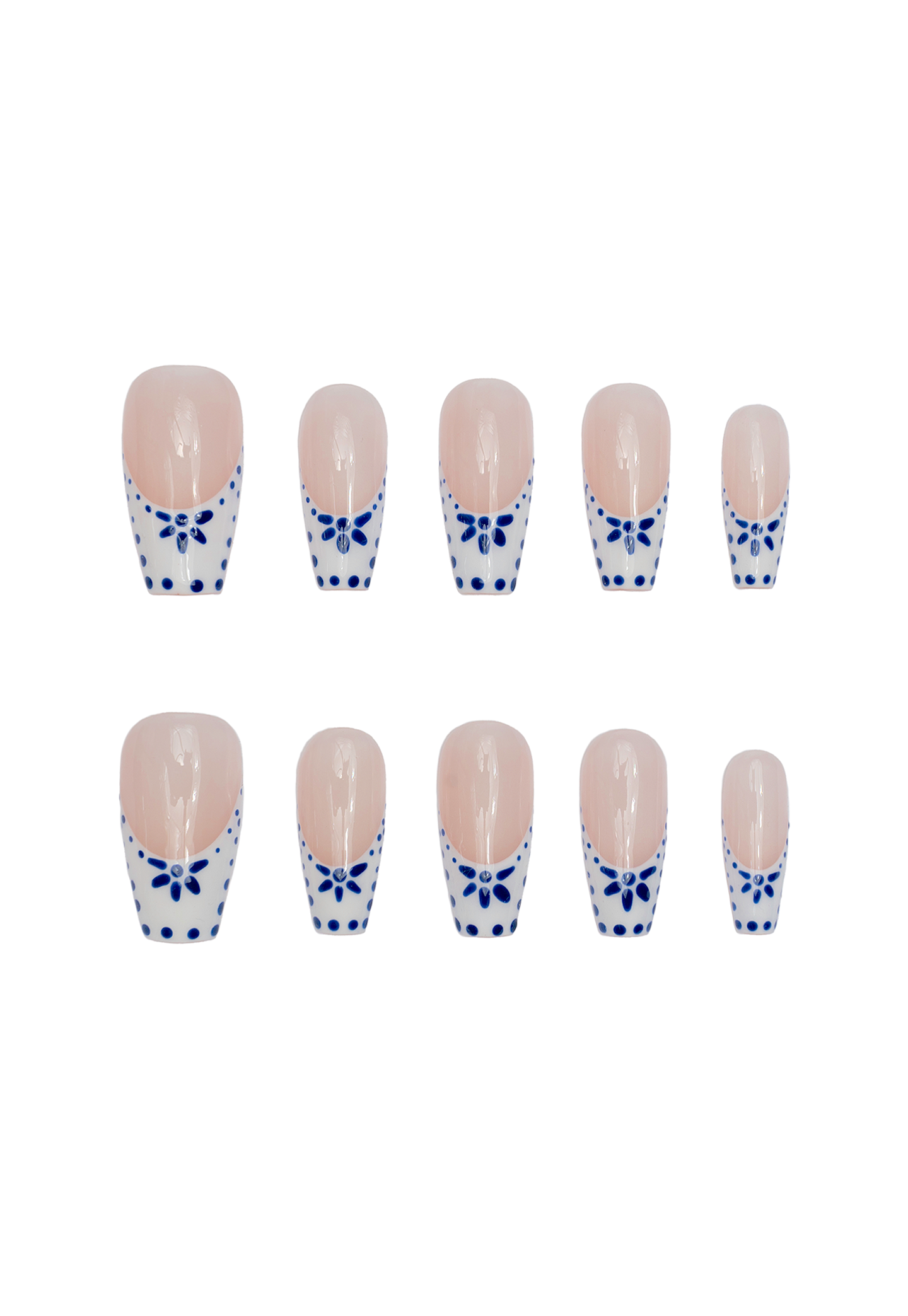 Emilia Porcelain French Tip Nails