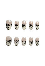 Charlotte Polkadots Ribbon Nails